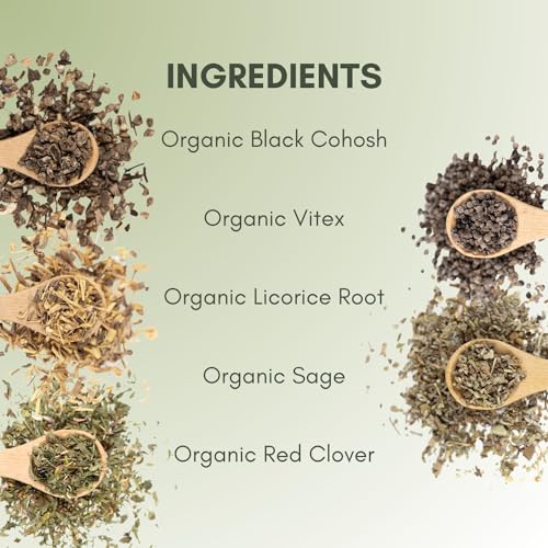Organic Menopause Relief Loose Leaf Tea - 2oz Bag (Approx. 30 Servings) | Full Leaf Tea Co.