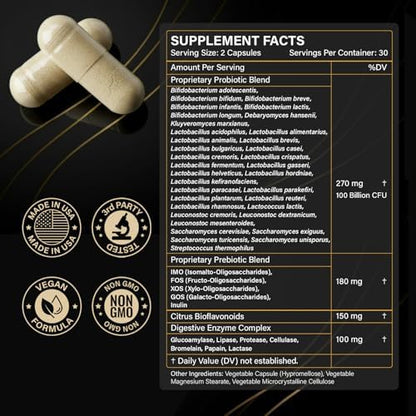 12 PPM Molecular Hydrogen Tablets & 35-Strain Probiotics with Prebiotics - Daily Wellness & Digestive Routine - 2 Items