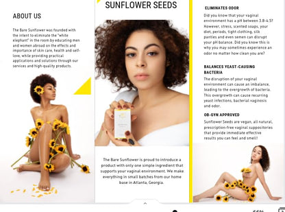 Sunflower Seeds - Vegan Vaginal Suppositories