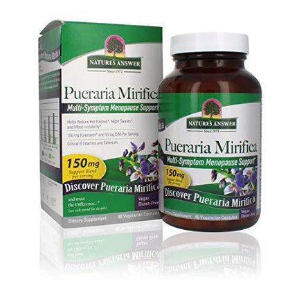 Nature's Answer Pueraria Mirifica 150mg Support Blend 60-Capsules | Multi-Symptom Menopause Support 