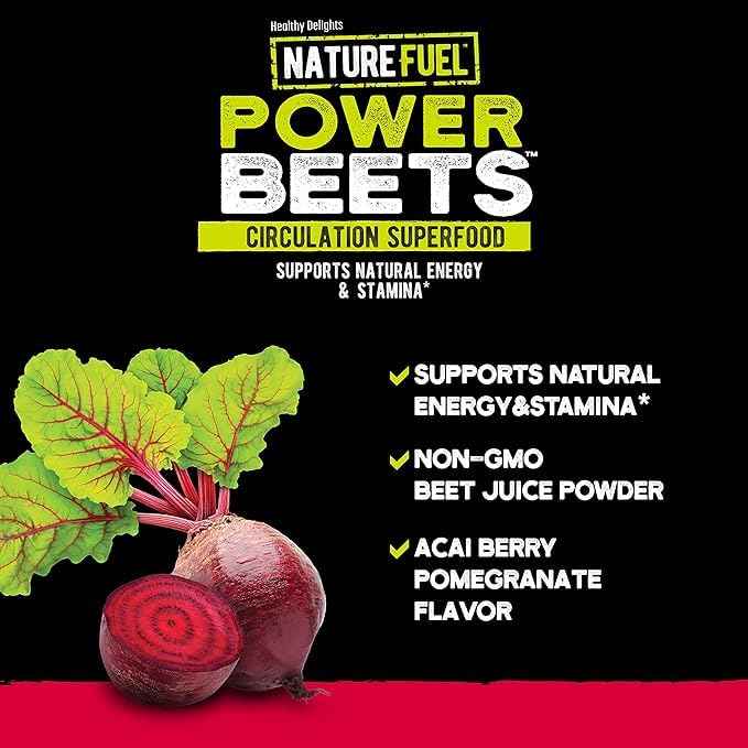 Amazing Grass Greens Blend Superfood: Super Greens Powder Smoothie Mix for Boost Energy, 30 Servings & Nature Fuel Power Beets Powder, Beet Root Powder, Support Natural Energy, 30 Servings