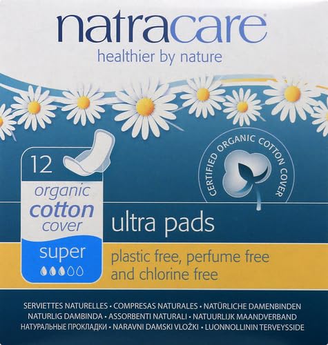 Natracare Pads Ultra Super Wings, 12 ct