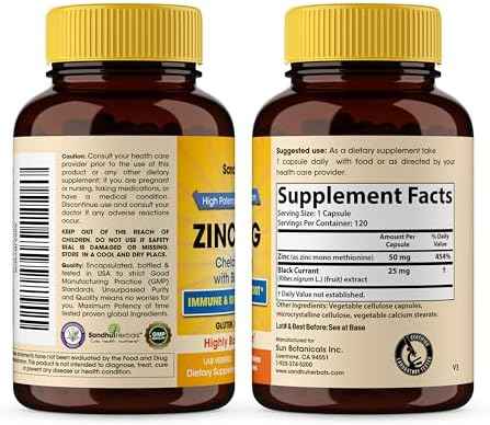 SANDHUHERBALS Zinc 50mg Bundle with Papaya Leaf Extract Capsules (120 Count Each) - Supports Immune Health for Men & Women