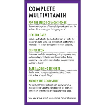 New Chapter Advanced Perfect Prenatal Vitamins - 96ct, Organic, Non-GMO Ingredients