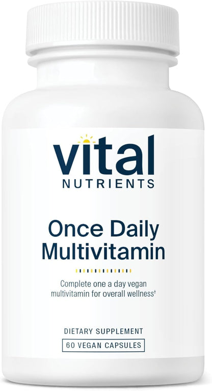 Vital Nutrients Once Daily Multivitamin - Vegan Multi for Women & Men - Allergen-Free - 19 Essential Vitamins + Antioxidants for Eye and Heart Health - Gluten, Dairy & Soy-Free - 60 Capsules