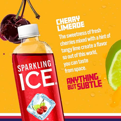 Sparkling Ice, Cherry Limeade Sparkling Water, Zero Sugar Flavored Water, with Vitamins