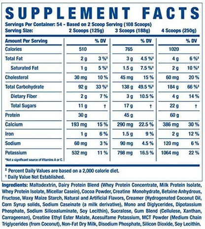Ronnie Coleman Signature Series King Mass XL Mass Gainer Protein Powder, Muscle Gaine