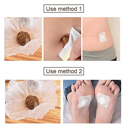 Wormwood Belly Patch,30Pcs Mugwort Abdomen Navel Patch and 30Pcs Moxibustion Patch