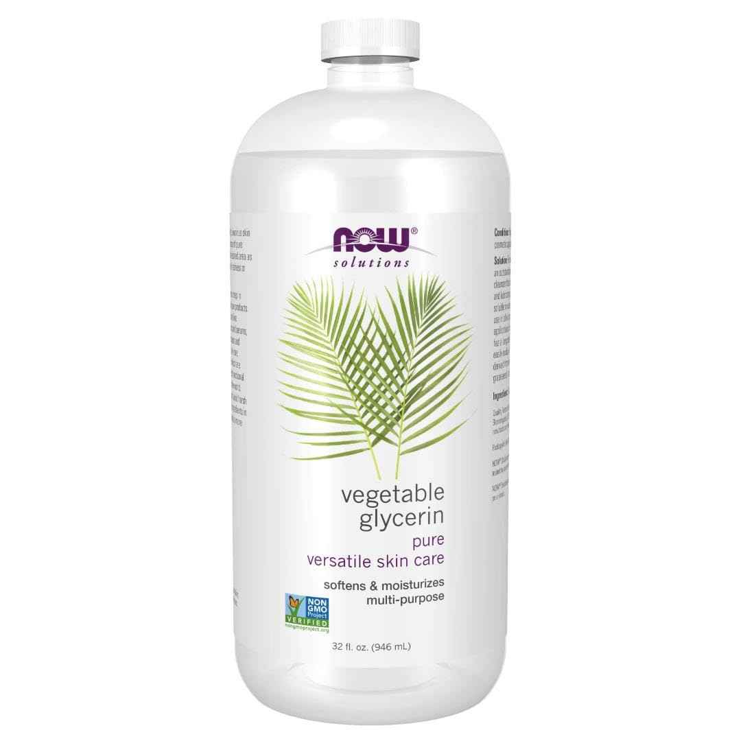 NOW Foods Solutions, Vegetable Glycerin, 100% Pure, Versatile Skin Care, Softening and Moisturizing, 16-Ounce