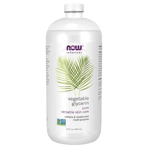 NOW Foods Solutions, Vegetable Glycerin, 100% Pure, Versatile Skin Care, Softening and Moisturizing, 16-Ounce