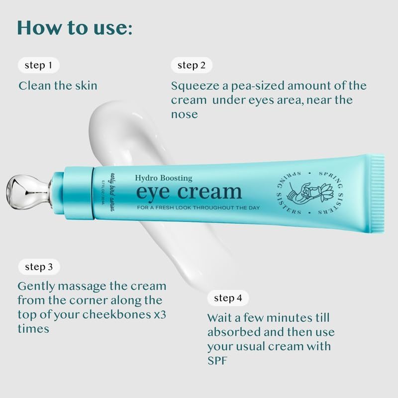 Caffeine Eye Cream for Dark Circles & Puffiness (15ml) – Anti-Aging Brightener with Niacinamide, Squalane & Peptide Complex | Cooling Zinc Roller Applicator