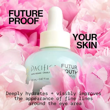 Pacifica Future Youth Time Shift Eye Serum - Lifting & Firming Peptide Treatment for Fine Lines & Dark Circles (0.5 fl. oz)