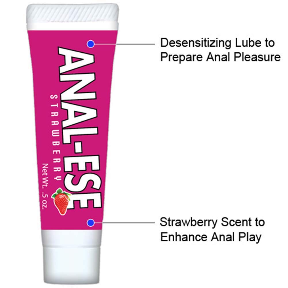 Nasstoys Anal-ESE Flavored Desensitizing Anal Gel, Strawberry -1 Pack