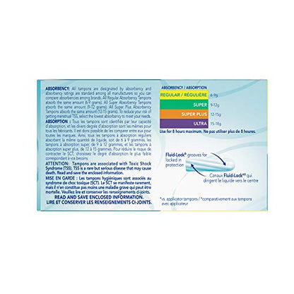 o.b. Tampons Multipack | Non-Applicator Tampon, Unscented | Regular/Super/Super Plus Tampons, 40ct