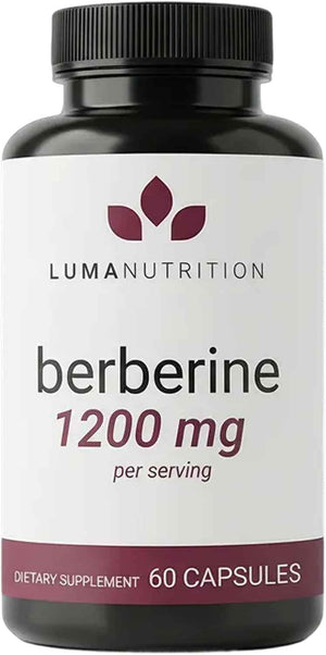 Luma Nutrition Pure Berberine Supplement - Berberina 1200mg - 60 Capsules