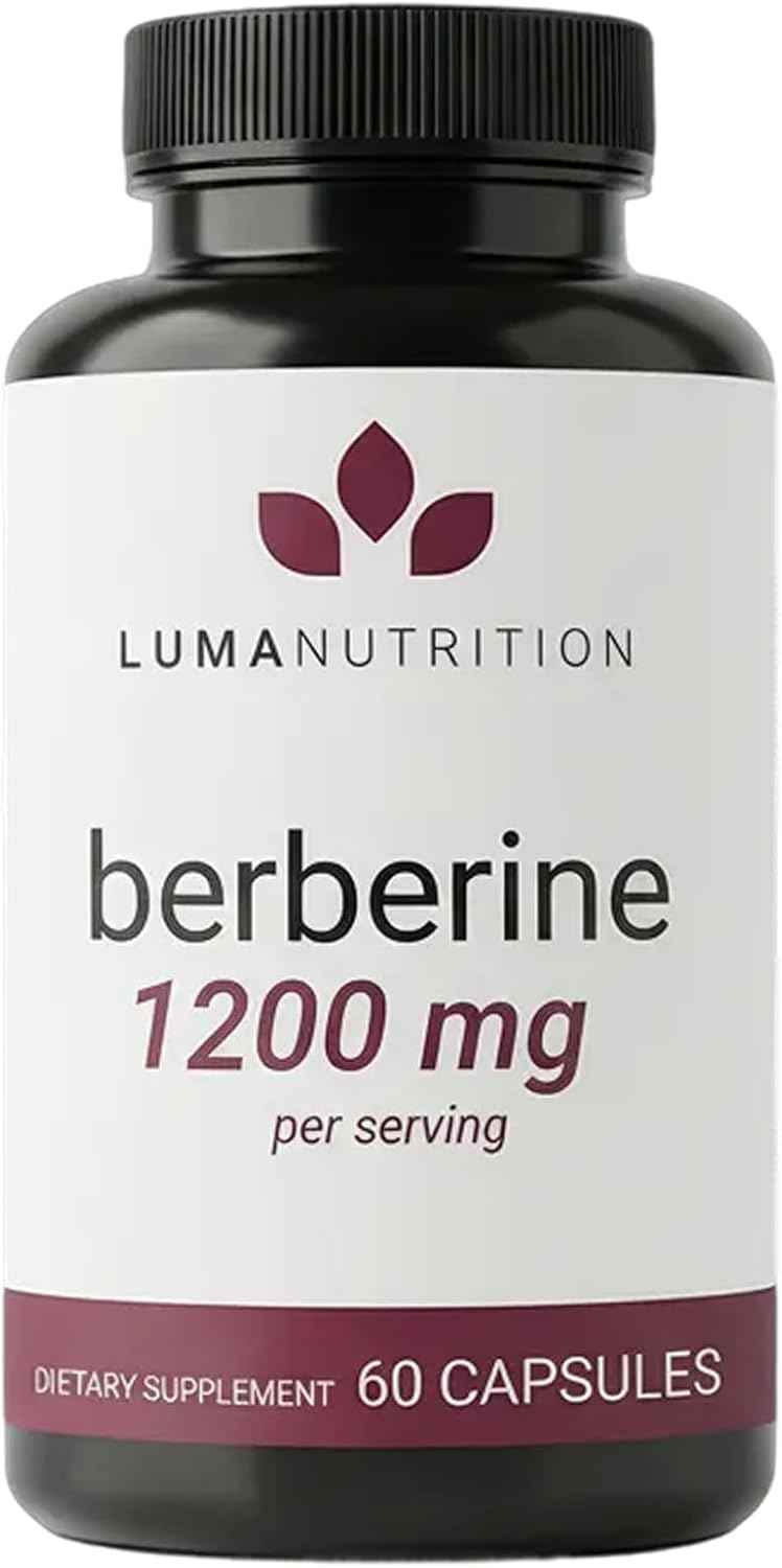 Luma Nutrition Pure Berberine Supplement - Berberina 1200mg - 60 Capsules