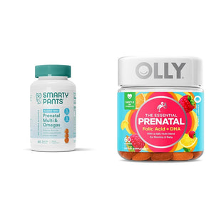SmartyPants Prenatal Vitamins for Women, Sugar Free Multivitamin Gummies