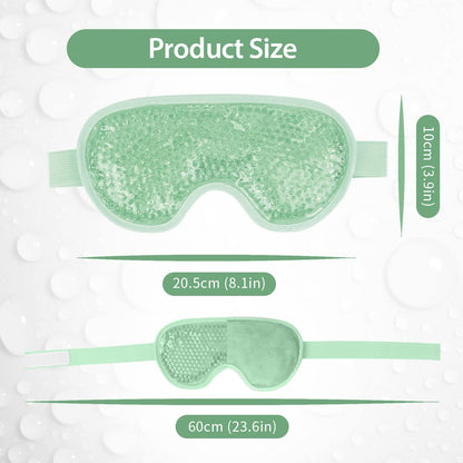 NEWGO Cooling Eye Mask Cold Ice Pack – Puffy Eyes, Dark Circles, Headache & Stress Relief (Blue/Green 2 Pack)