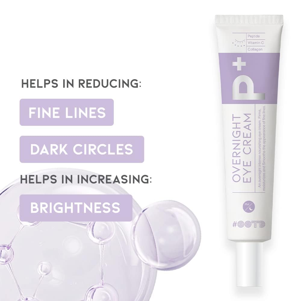 Korean Eye Cream for Dark Circles, Puffiness & Wrinkles - Peptide & Vitamin C (25g)