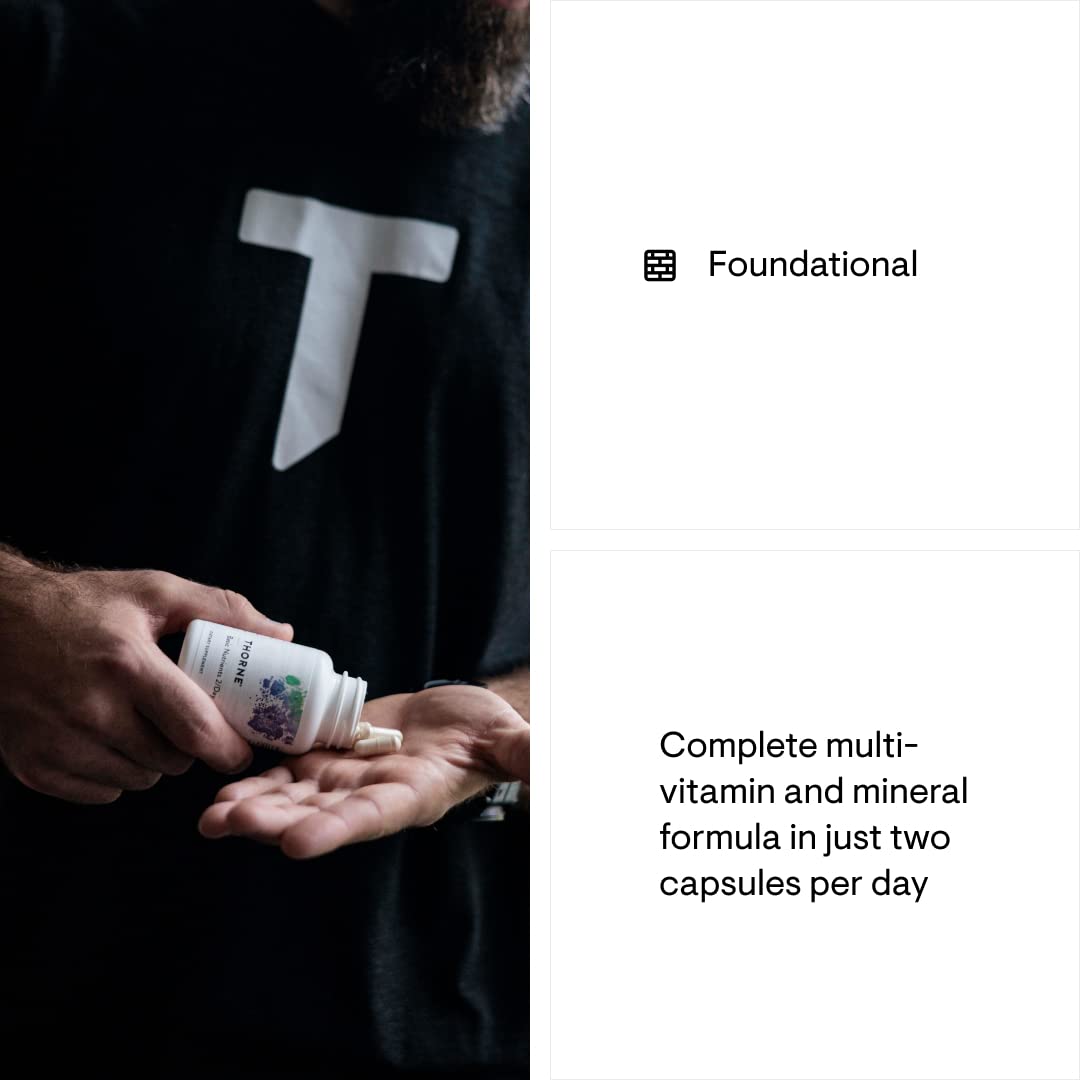 THORNE Basic Nutrients 2/Day - Comprehensive Daily Multivitamin with Optimal Bioavailab