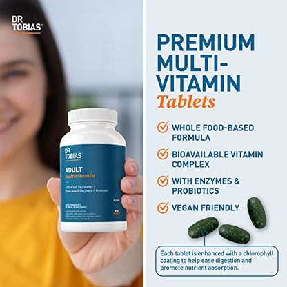 Dr. Tobias Adult Multivitamin for Women & Men, Energy & Immune Support from 42 Fruits