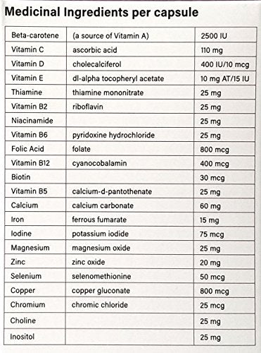 Prenatal Ease Preconception, Baby Planning Multivitamin, Once Daily Dose, Contains Methylfolate