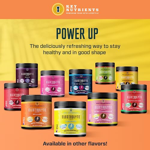 Key Nutrients Electrolytes Powder - Tropical Peach Mango Drink Mix 90 Servings