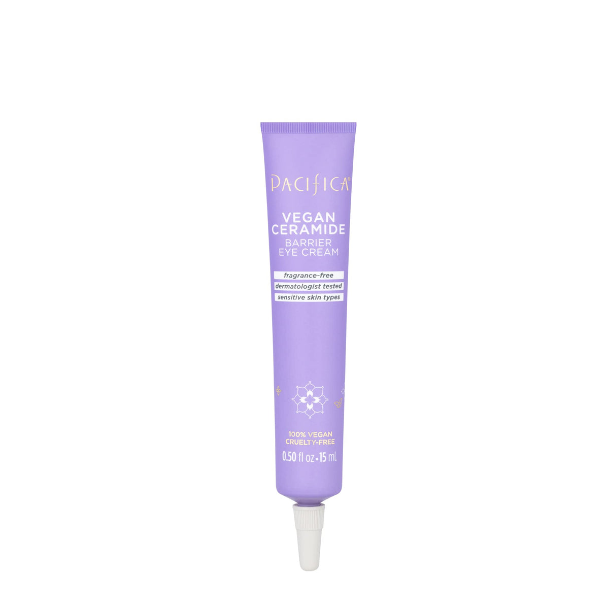 Pacifica Vegan Ceramide Barrier Eye Cream - Hydrating Under Eye Moisturizer for Sensitive Skin - Fragrance-Free Treatment (0.5 fl. oz)