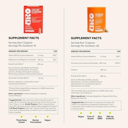 O Positiv URO Gut Reset Bundle - Metabolism + Colon Cleanse