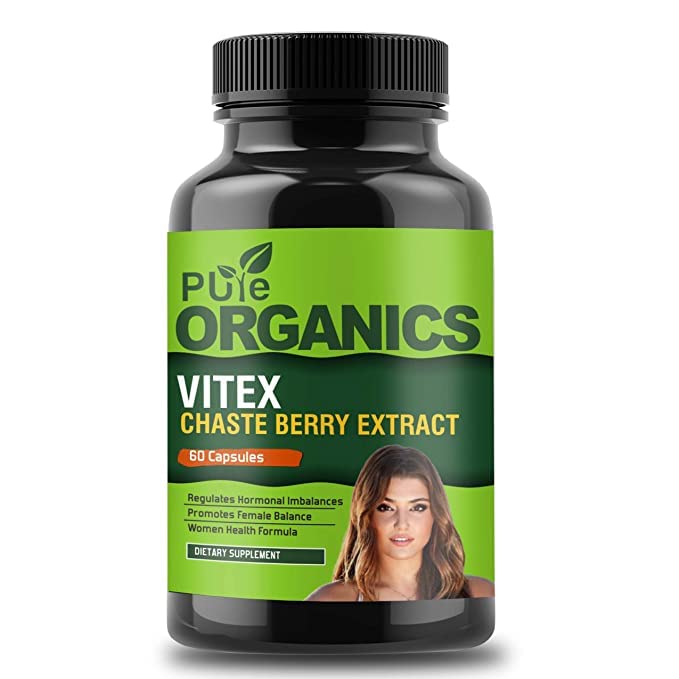 Organic Vitex Chasteberry Extract, Helps Sooth Symptoms of PMS and Menopause, 60 Capsules