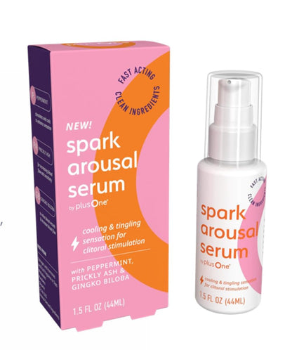 plusOne Spark Arousal Serum, Cooling Tingling Sensation for Intimate 1.5 oz