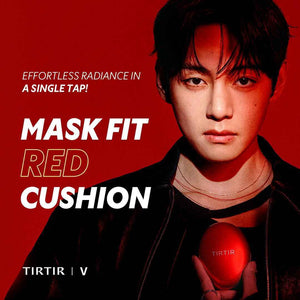 TIRTIR Mask Fit Red Cushion Foundation - Full coverage, Weightless, Skin fit, Satin Glow Finish, Korean Makeup BB Foundation, beauty, Tattoo cover up, Buildable (#23N Sand, 0.63 Fl Oz)