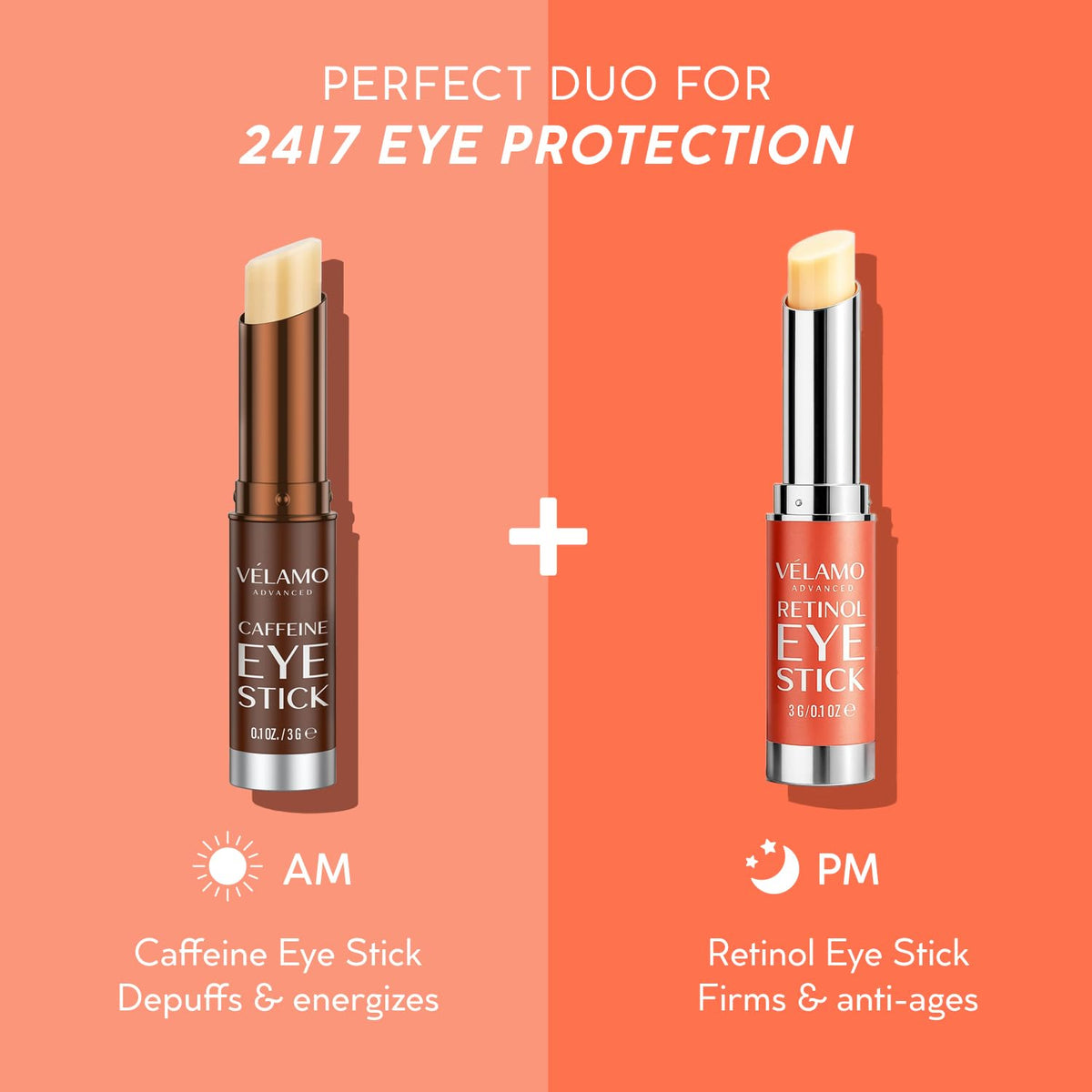 VELAMO ADVANCED Retinol Eye Stick (3g) - Renewing & Firming Under Eye Balm for Dark Circles, Puffiness & Wrinkles
