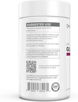 Renue By Science Glutathione - High Strength Supplement - 90 Liposomal Capsules - 130mg Glutathione per Serving - Non-GMO - Made in The USA & Third-Party Tested