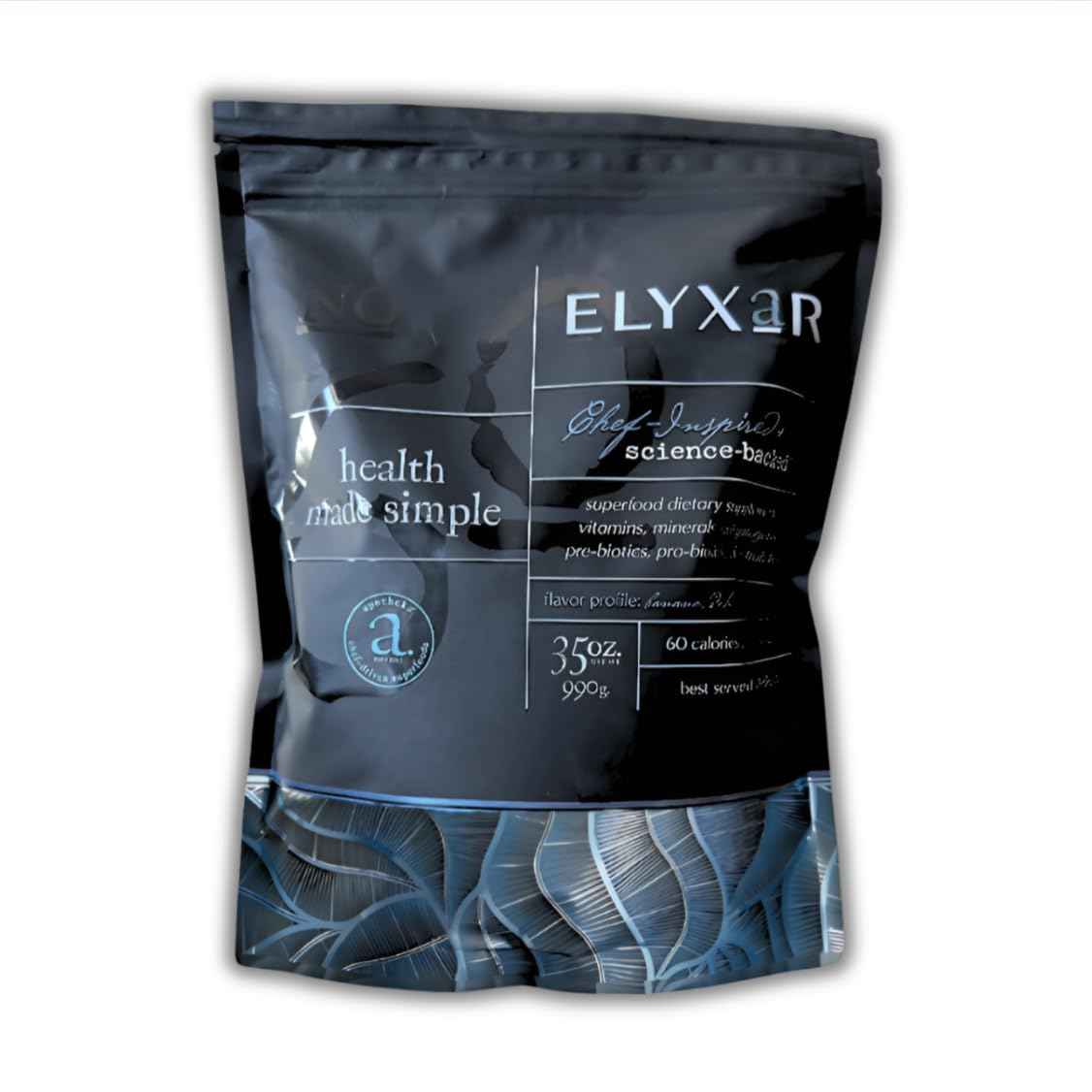 ELYXaR Daily Superfood Complex - Supplement Powder - 60+ Vitamins, Minerals, Wholefood-Sourced Ingredients, Stress Adaptogens, Pro & Prebiotics, Digestive Enzymes, & Electrolytes - 30 Servings