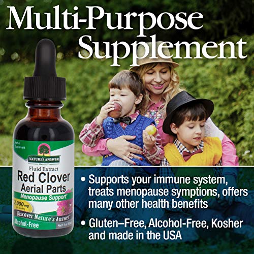 Nature's Answer Alcohol-Free Red Clover Extract Supplement, 1-Fluid Ounce