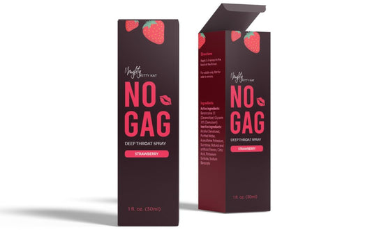 Naughty Kitty Kat No Gag Deep Throat Spray | Throat Spray for Oral | Gag Reflex Suppressant | Sweet Strawberry 1oz | Precise Nozzle | Travel Friendly | Made in USA