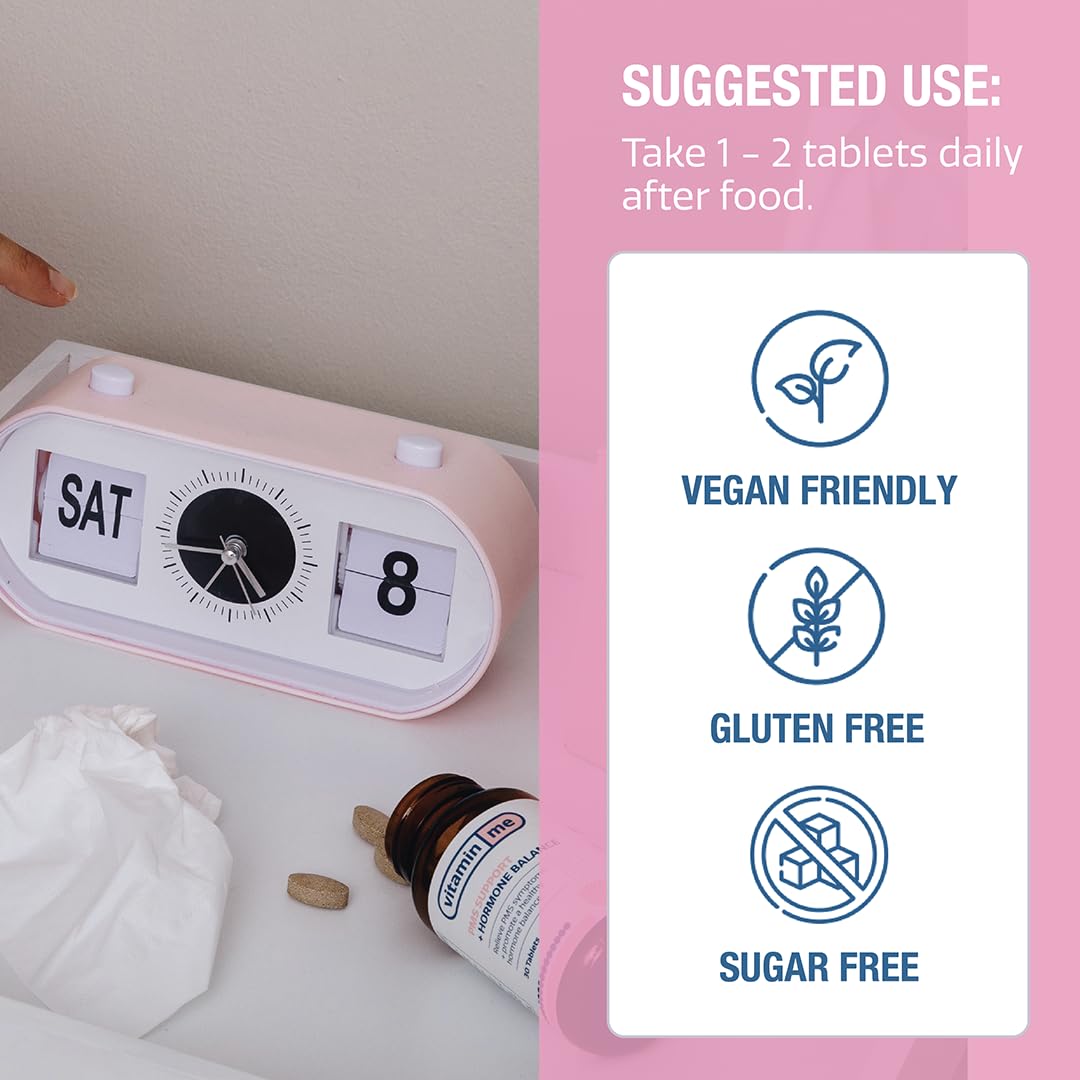 VitaminMe - PMS + Hormone Balance | Balance Estrogen & Support Menopause, Bloating, Acne & PMS Relief