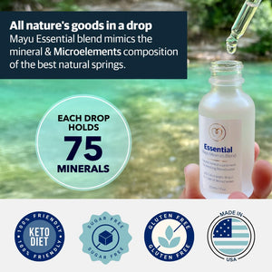 MAYU Trace Mineral Drops - 3 Bottles - 80+ Full-Spectrum Ionic Minerals for Water - Great-Tasting Mineral Supplement for Hydration - Magnesium, Potassium & Zinc - No Additives - 90 Servings mayu buy supplements Au