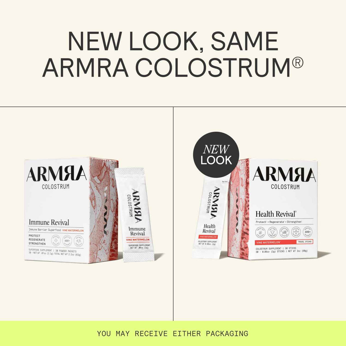 ARMRA Colostrum Powder - Vine Watermelon - Gut Health & Bloating - Skin & Hair - Immunity - Keto, Gluten & Fat-Free - 30 Servings