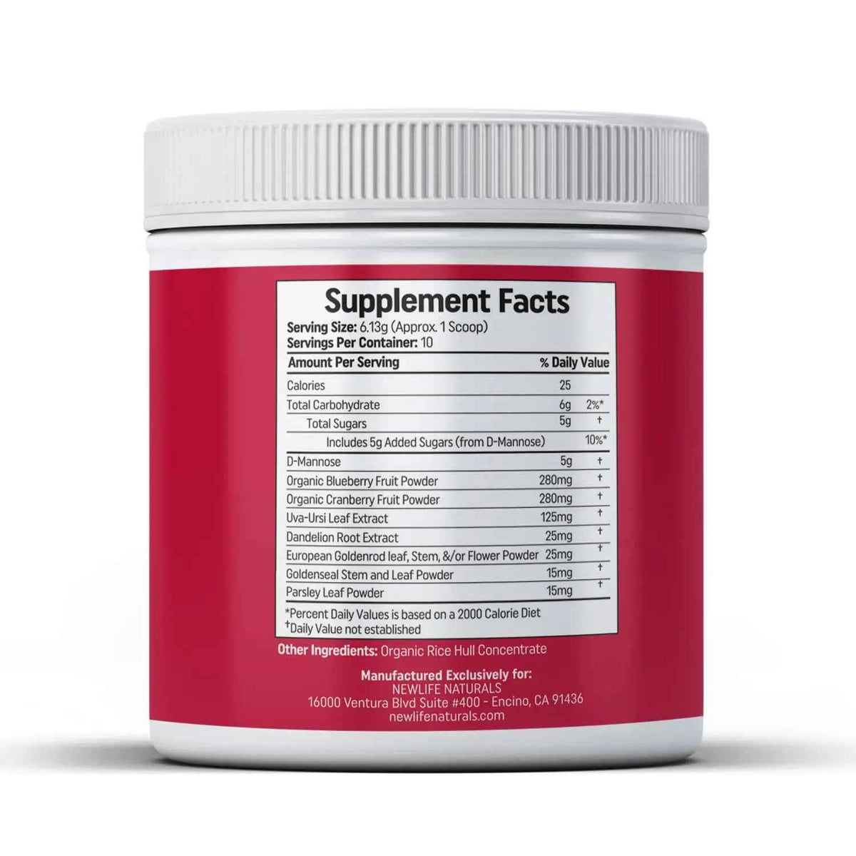 NewLife Naturals UT Revive with D Mannose Powder - UT Support for Urgency, Natural Urinary Tract Health for Women - with Cranberry, Blueberry & Botanicals - Short Term Potent Formula - 10 Servings