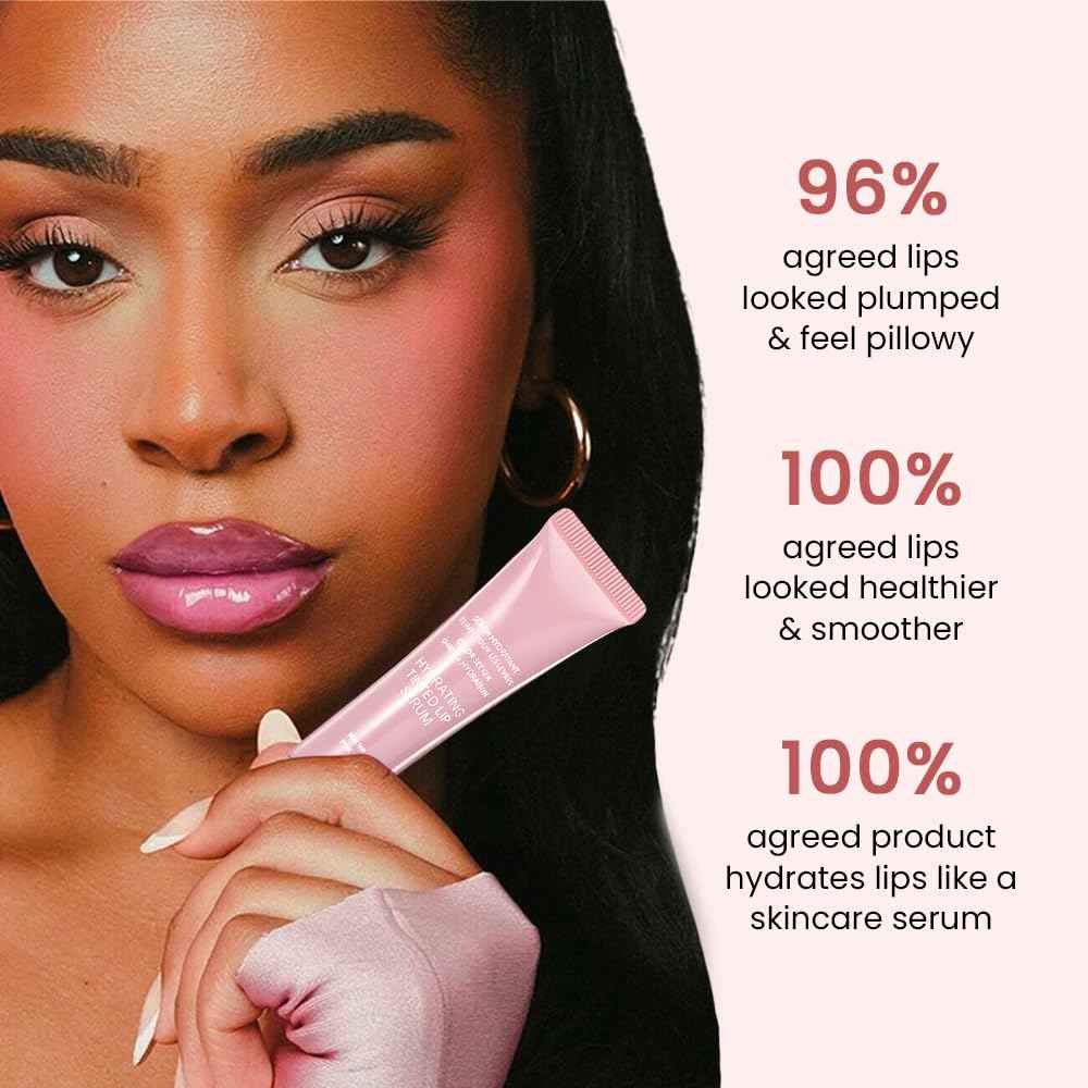 FeiCuiYun Lip Tinted Glowy Balm Hydrating Tinted Lip Serum Lip Gloss, Ultra-Hydrating Natural Vegan Lip Balm, Sheer-Tinted Shine & Hydration, Soothes & Softens Dry Lips Skincare (Light Pink)