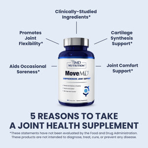 1MD Nutrition MoveMD - Joint Health Supplement - Doctor Formulated | with Collagen, Astaxanthin, and More | 30 Capsules (3-Pack) 1MD NutritionBuy Supplements Australia