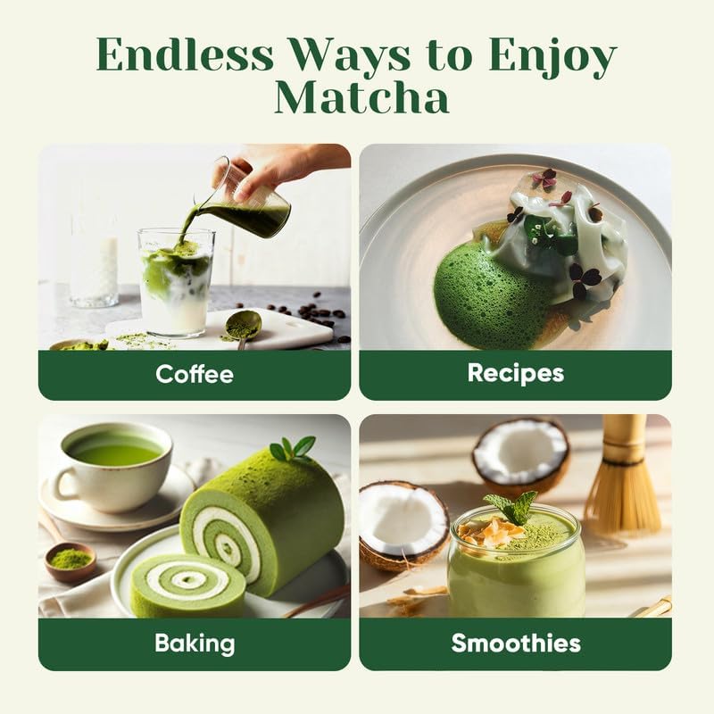Ceremonial Grade Matcha Green Tea Powder, First Harvest, Shade Grown, 30g - 100% Pure Matcha Powder Ceremonial Grade, w/ No Additives, Unsweetened, Vegan, Gluten-Free, Smooth Flavor for Tea and Lattes