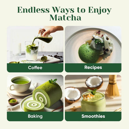 Ceremonial Grade Matcha Green Tea Powder, First Harvest, Shade Grown, 30g - 100% Pure Matcha Powder Ceremonial Grade, w/ No Additives, Unsweetened, Vegan, Gluten-Free, Smooth Flavor for Tea and Lattes