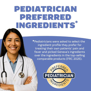 Genexa Children's Clean Acetaminophen | Pediatrician Preferred Ingredients | Pain & Fever Reducer for Kids | Dye Free, 0% Artificial Additives | Ages 2-11, Delicious Organic Blueberry Liquid, 4 fl oz GenexaBuy Supplements Australia
