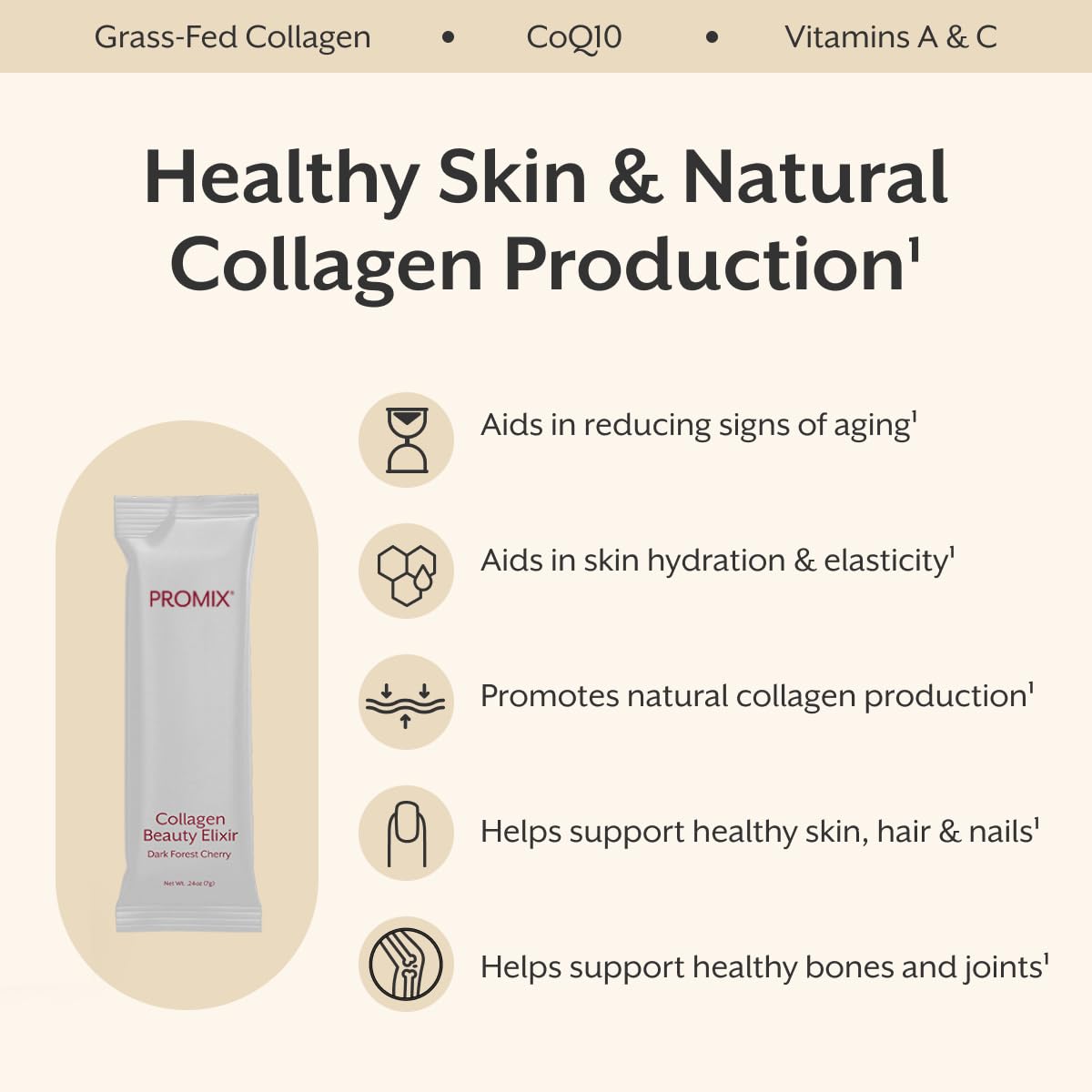 ProMix Nutrition Collagen Beauty Elixir (30 Sticks) - Watermelon (Dark Cherry)