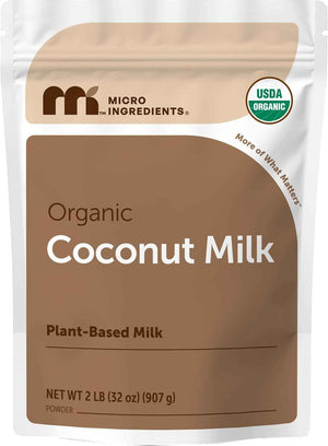 Micro Ingredients Organic Coconut Milk Powder, 2 Lb - Plant-Based Creamer for Coffee, Tea & Smoothies - Rich & Creamy, Easy Mixing - Non-GMO, Gluten-Free, Keto & Paleo Friendly