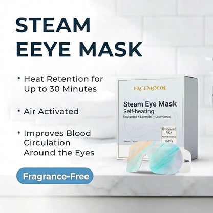 FACEMOON Self Heating Steam Eye Masks - Unscented (16 Packs)