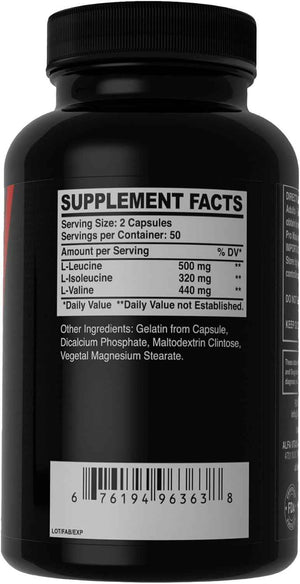 Maximum BCAA By Alfa Sports - Branched-Chain Amino Acids Supplement with L-Leucine, L-Isoleucine & L-Valine - Muscle Support Formula - 100 Capsules (2-Pack)